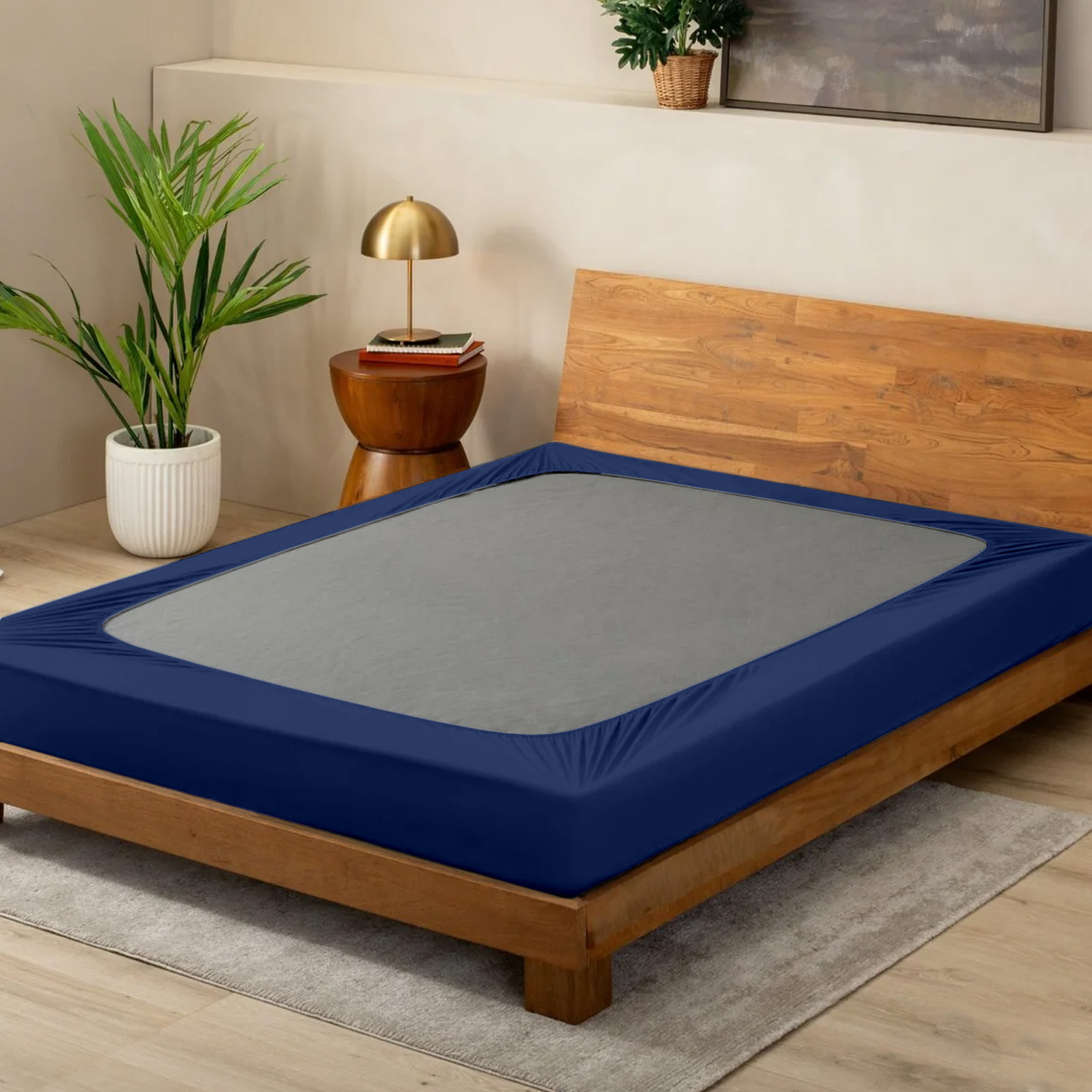 Royal Blue Box Spring Cover