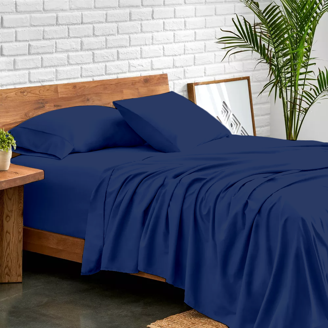 Royal Blue Sheet Set Bliss Solid Sateen