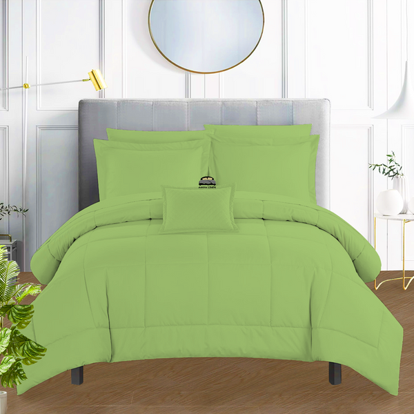 Sage Bed In a Bag 8 Piece Bedding Set AanyaLinen