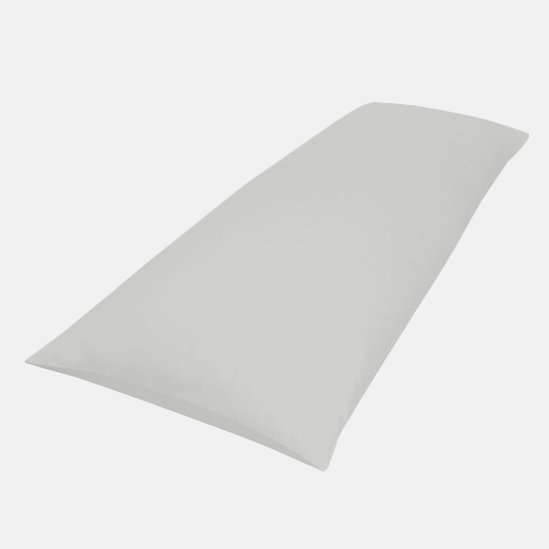 Light Grey Body Pillow Cover Solid Bliss Sateen