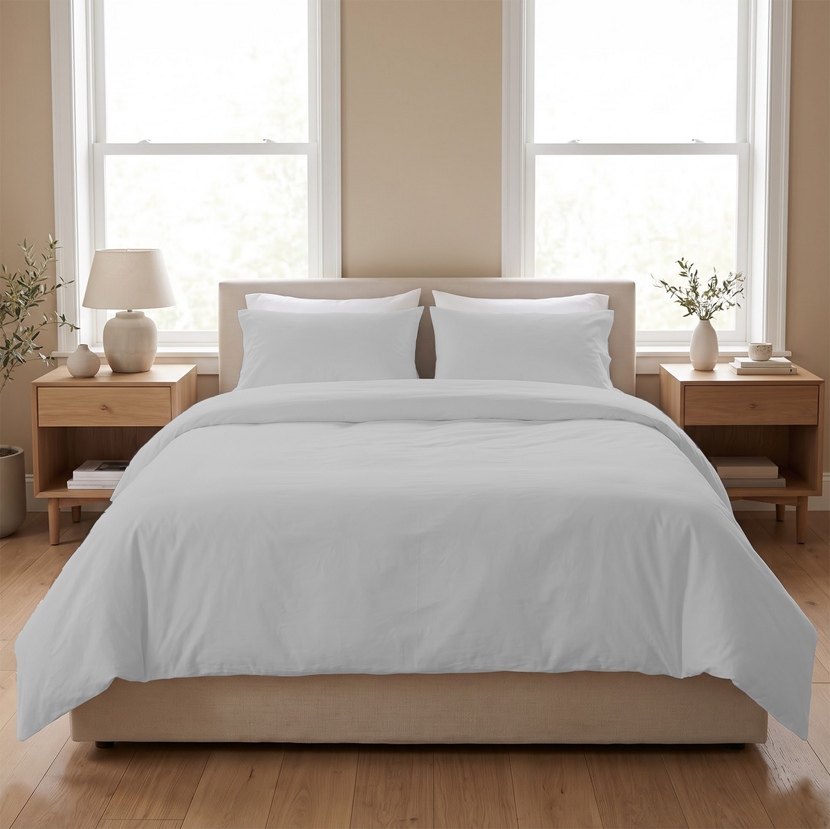 Silver Grey 600 Thread Count Duvet Cover | 100% Cotton Sateen