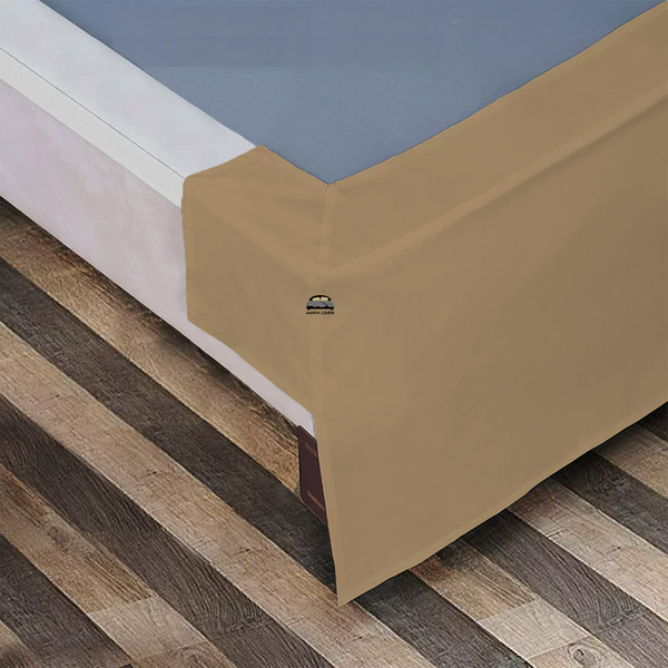 Get Taupe Bed Skirts 100 Cotton AanyaLinen