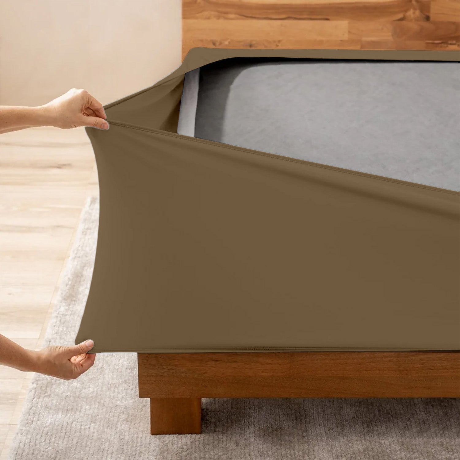 Taupe Box Spring Cover