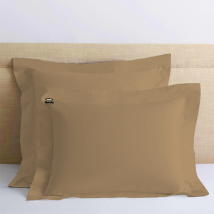 Taupe Euro Shams Solid Bliss Sateen
