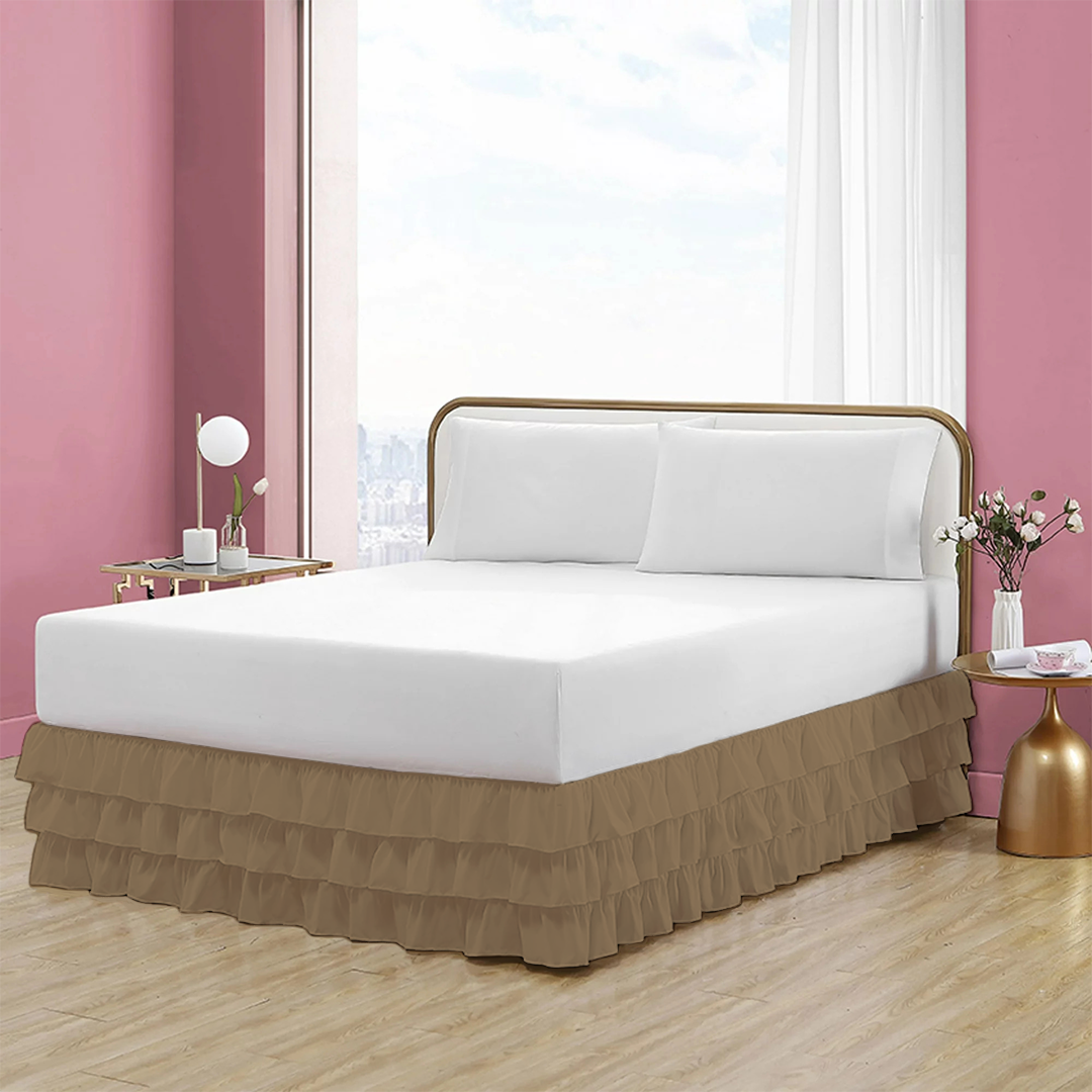 Florida King Multi Ruffle Bed Skirt