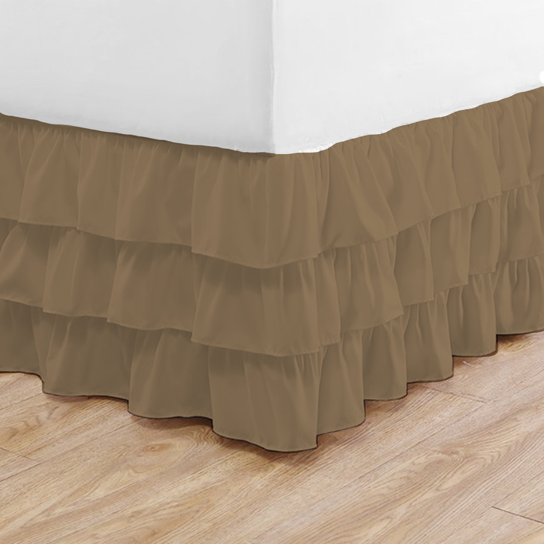 Florida King Multi Ruffle Bed Skirt