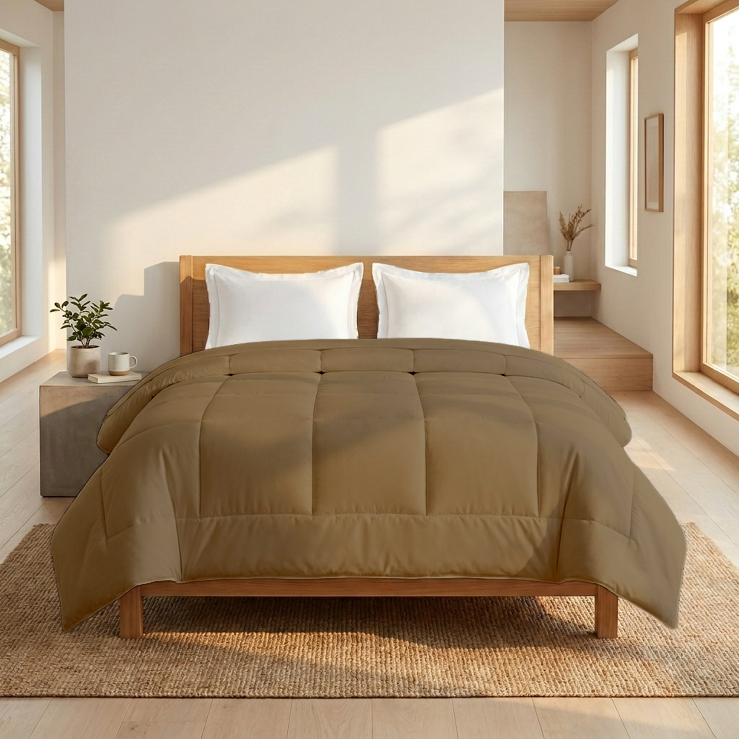 Comfy Taupe Comforter 400 GSM Cotton Sateen