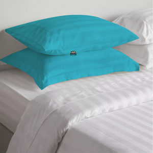 Turquoise Stripe Pillow Shams Comfy Sateen
