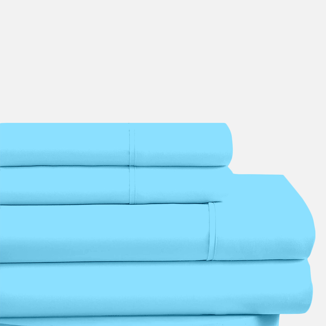 Light Blue Waterbed Sheet Set