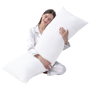 White Body Pillow Cover Solid Bliss Sateen