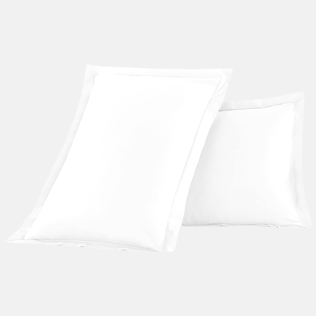 White Pillow Shams Solid Bliss Sateen