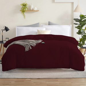 Wine Duvet Cover Solid Comfy Sateen