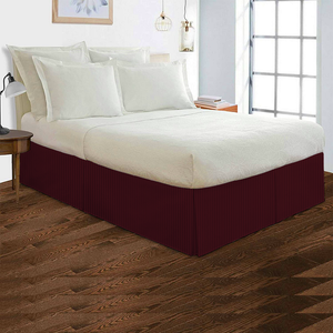 Wine Stripe Bed Skirt (Comfy 300TC)