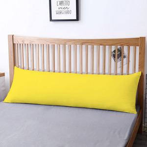 Yellow Body Pillow Cover Solid Comfy Sateen