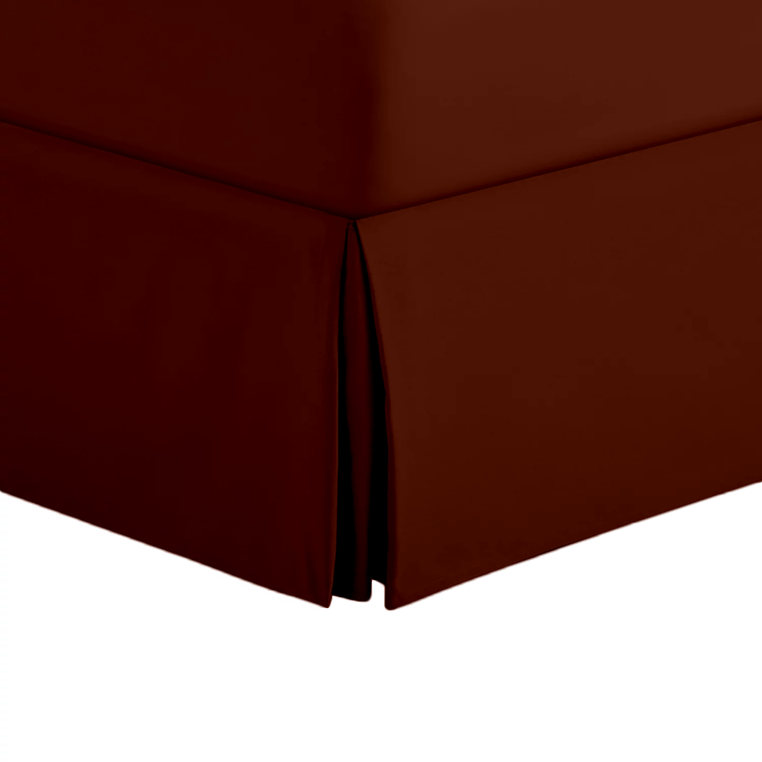 Burgundy Bed Skirt Solid Bliss Sateen