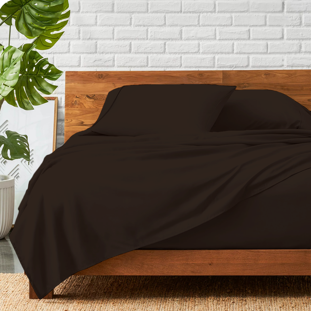 Chocolate Sheet Set Bliss Solid Sateen