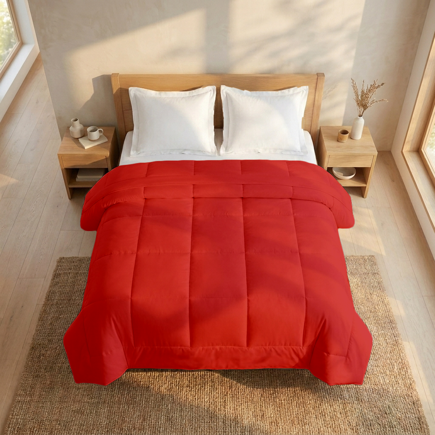 Red Comforter 400 GSM Comfy Sateen