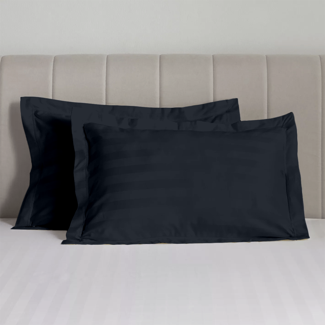 Navy Blue Stripe Pillow Shams