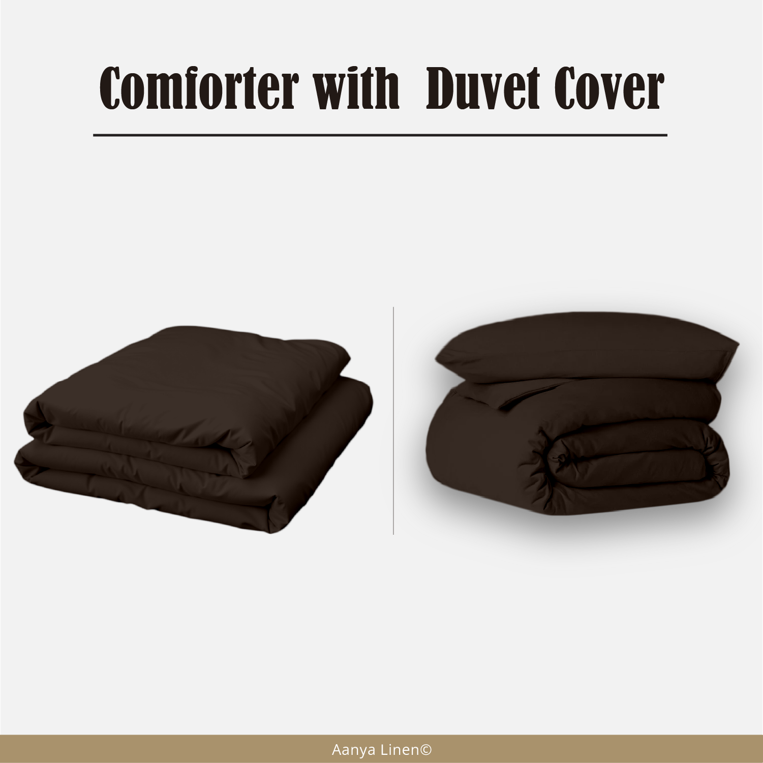 Chocolate Comforter with Duvet Cover
