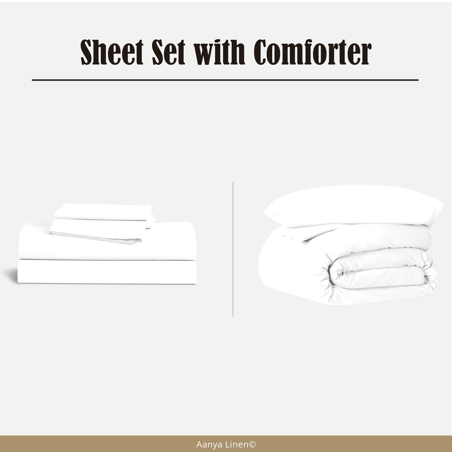 White Sheet Set with Comforter