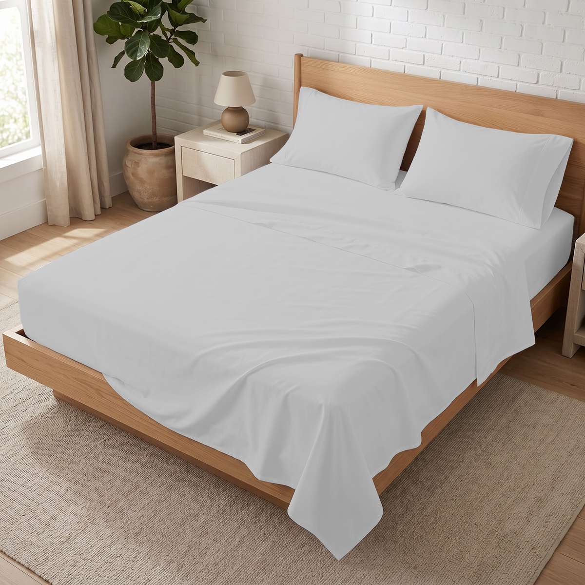 Silver Grey 600 Thread Count Sheet Set | 100% Cotton Sateen