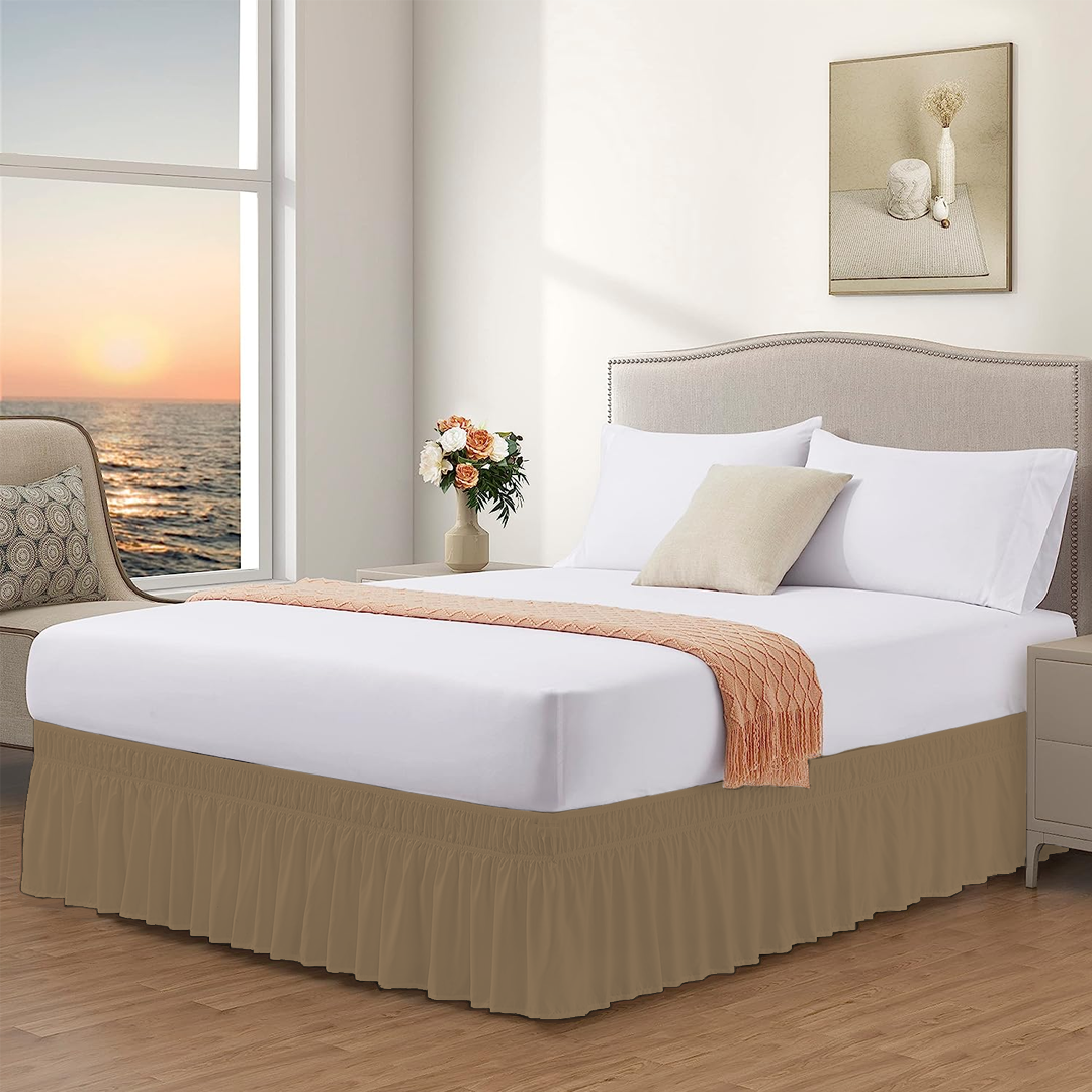 Texas King Wrap Around Bed Skirts - 400 Thread Count