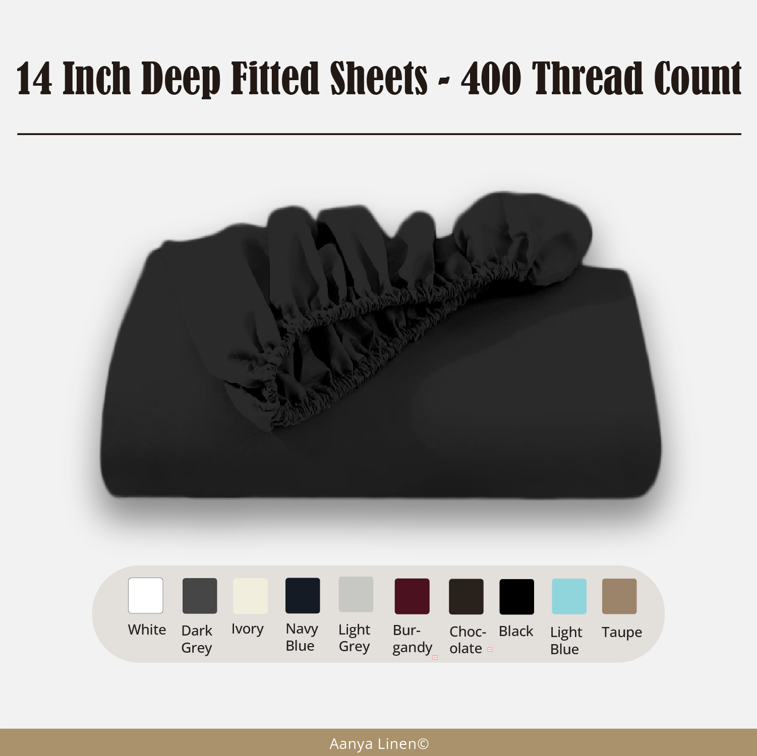 14 Inch Deep Fitted Sheets - 400 Thread Count