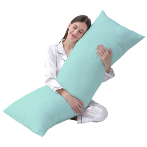 Aqua Blue Body Pillow Cover Solid Comfy Sateen
