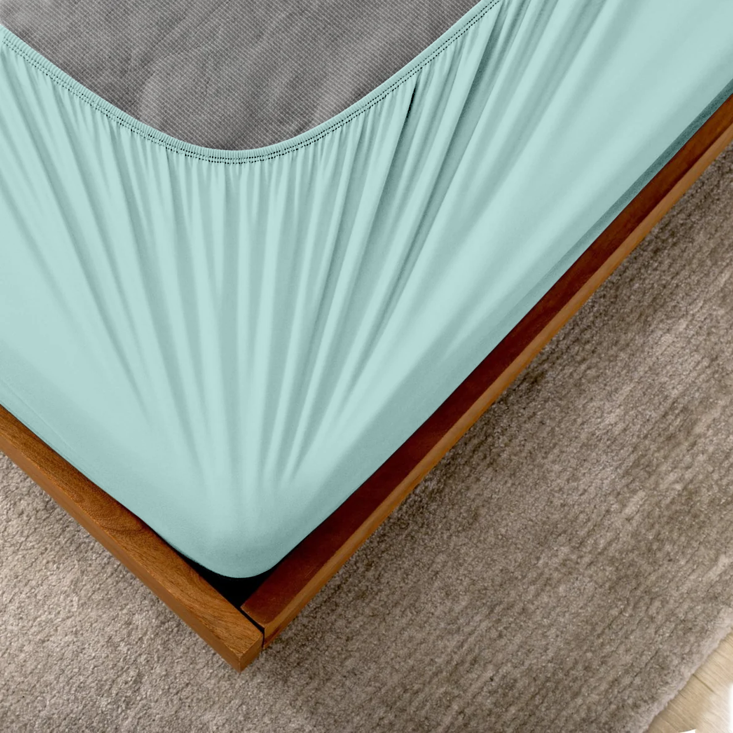 Aqua Blue Box Spring Cover