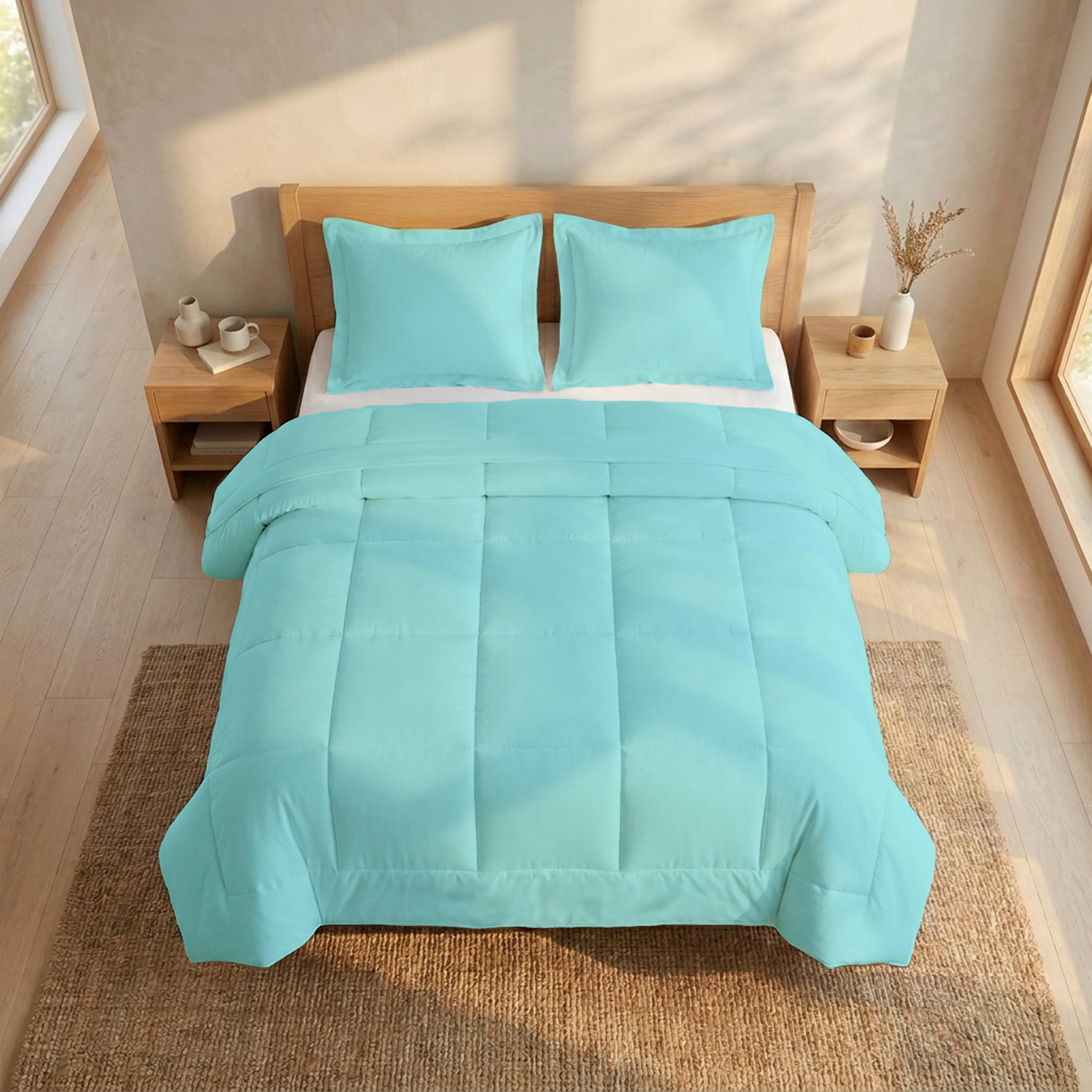 Aqua Blue Comforter Set