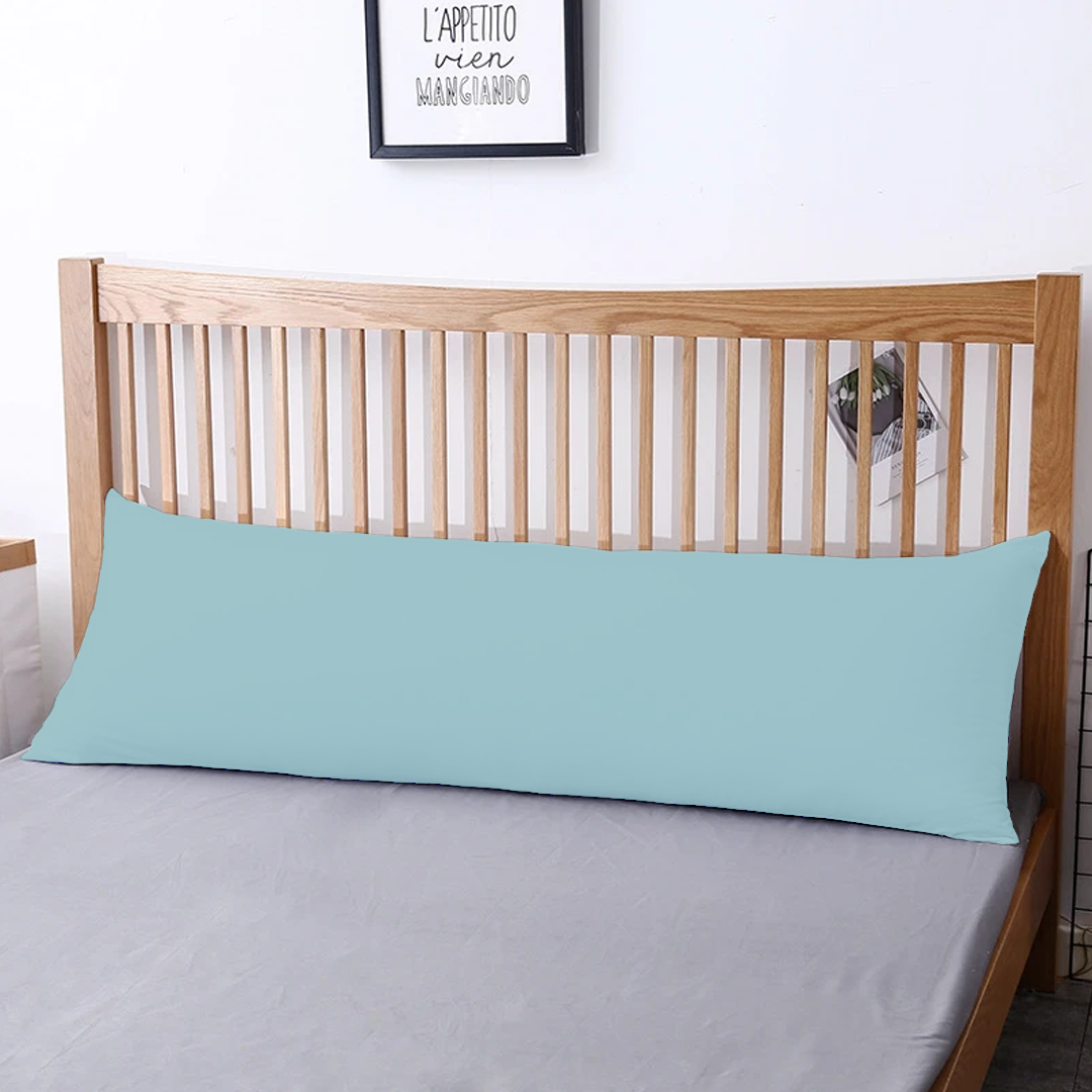 Aqua Blue Body Pillow Cover Solid Comfy Sateen