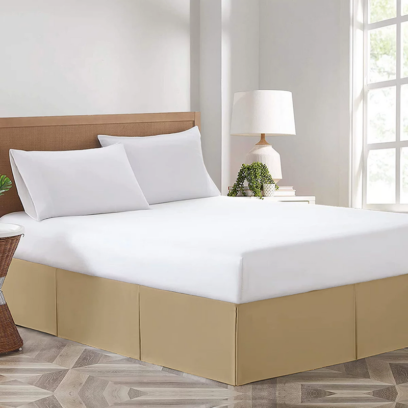 Beige Bed Skirts | king queen full