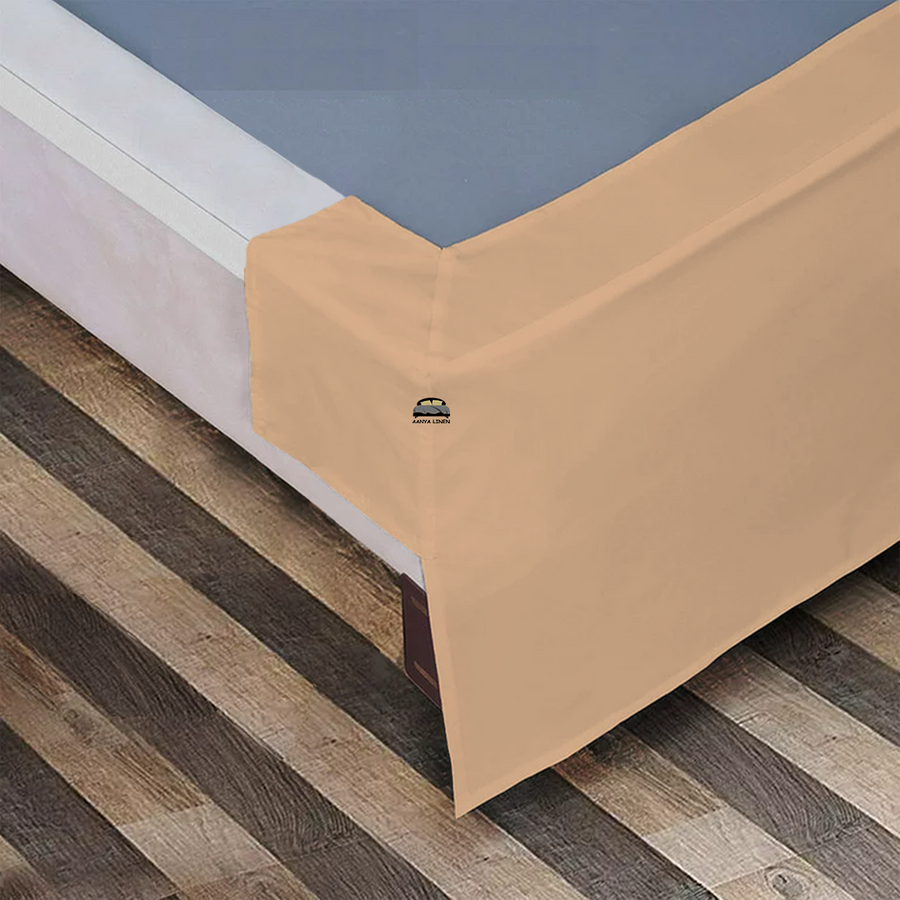 Beige Bed Skirts king queen full AanyaLinen