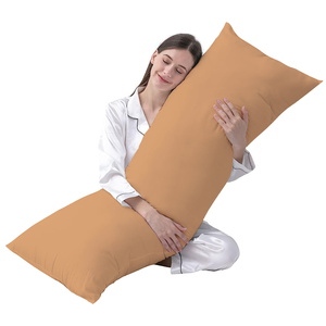 Beige Body Pillow Cover Solid Comfy