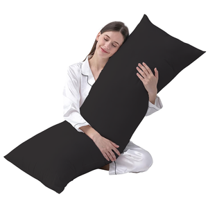 Black Body pillow Cover Solid Comfy Sateen (Set of 2)