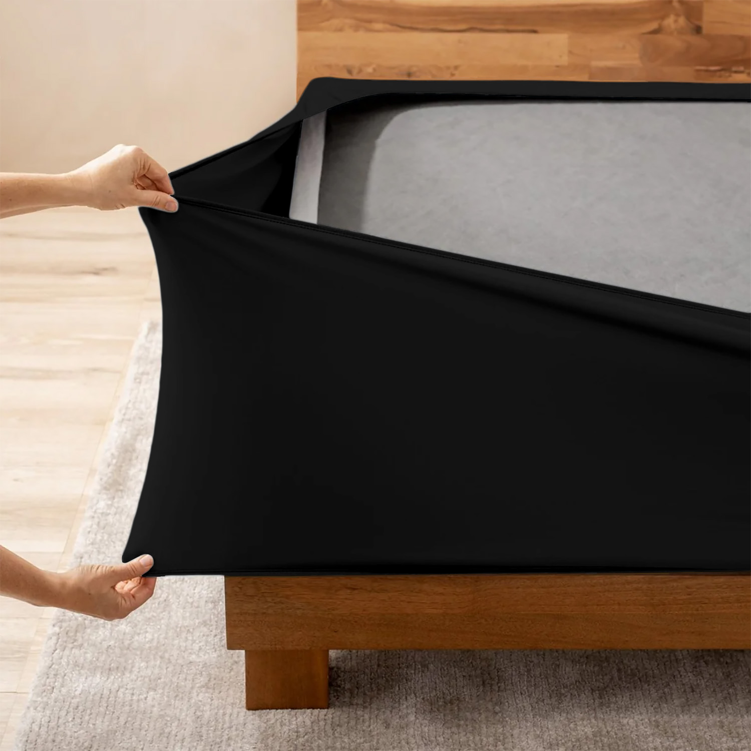 Black Blue Box Spring Cover