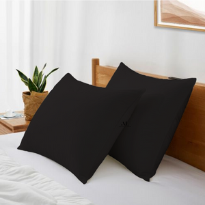 Black Cotton Pillowcases Solid Comfy