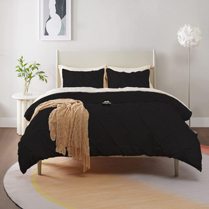 Black Pintuck Duvet Cover Set Bliss