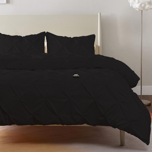 Black Pintuck Duvet Cover Set Bliss