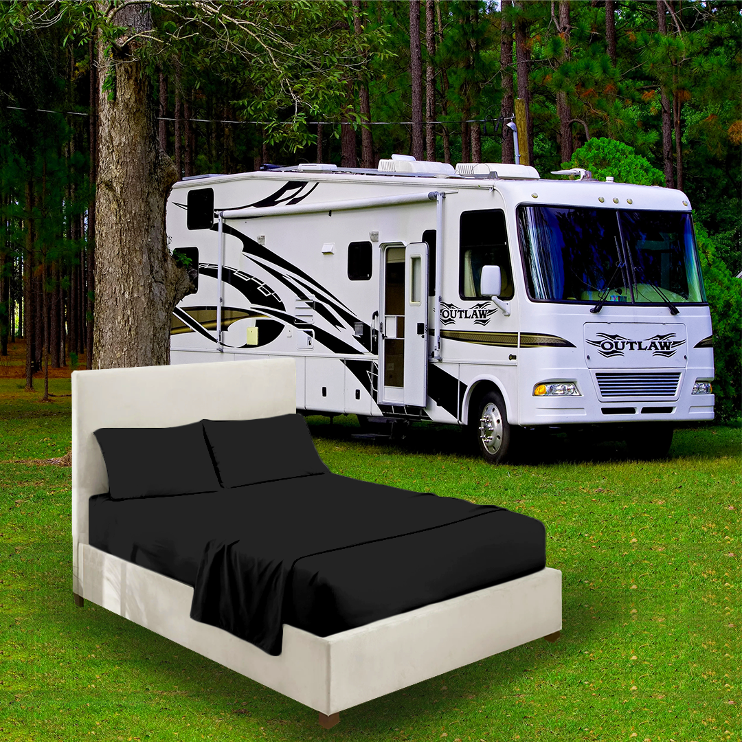 Black RV Sheet Set 4 Pcs - 400TC