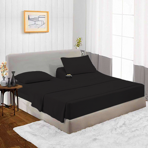 Black Top Split Sheet Set 34 Inches Solid Bliss