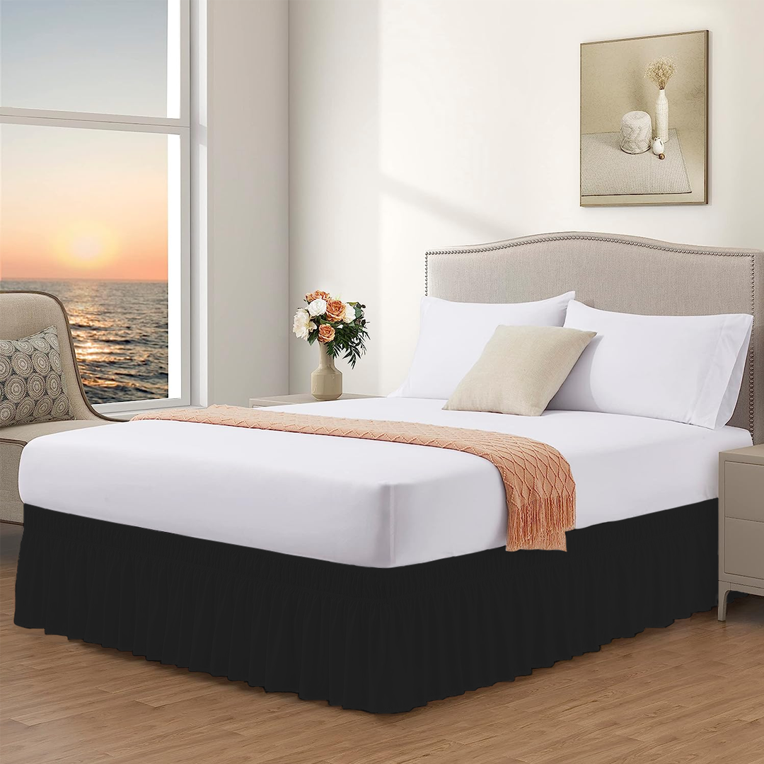 Texas King Wrap Around Bed Skirts - 400 Thread Count