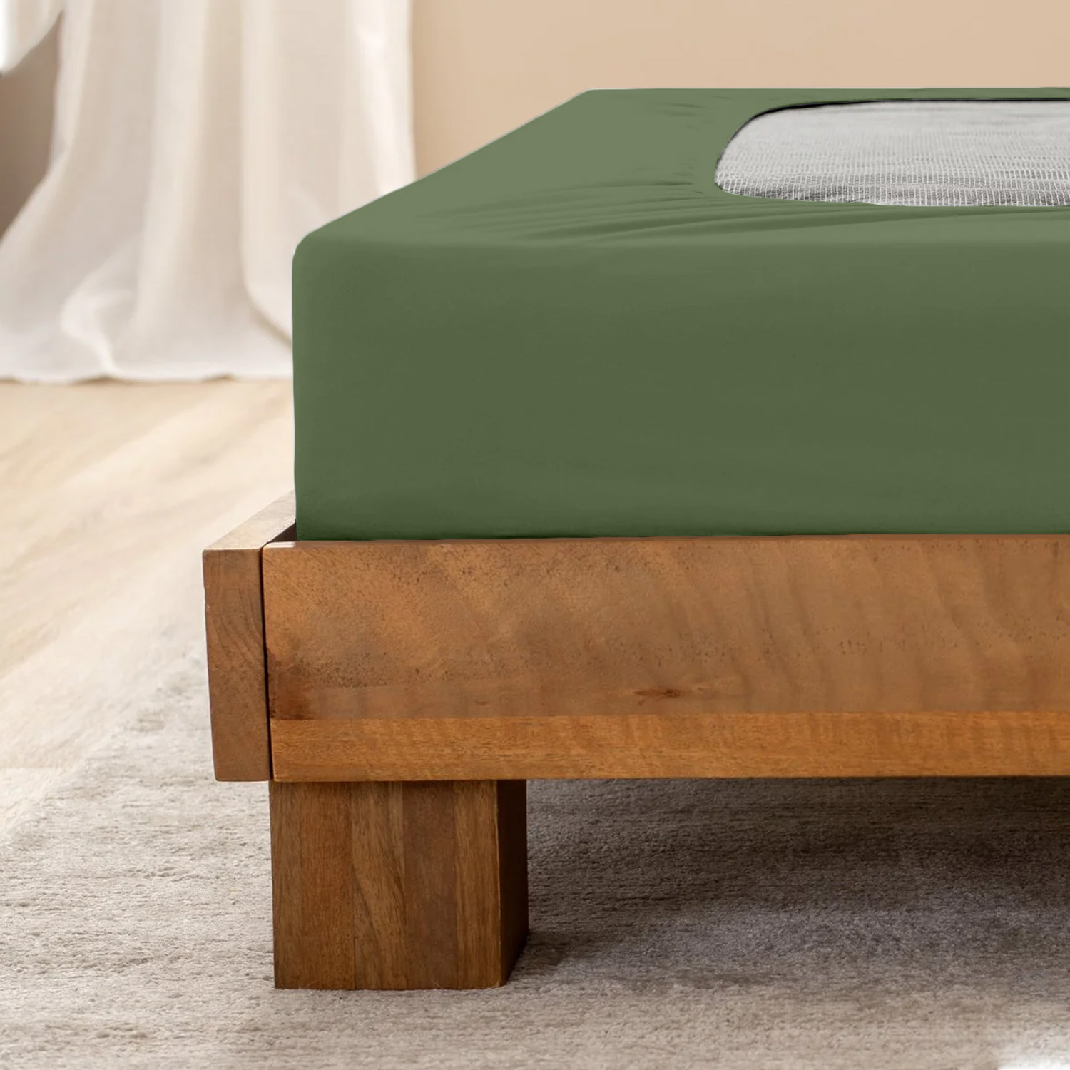 Moss Green Box Spring Cover