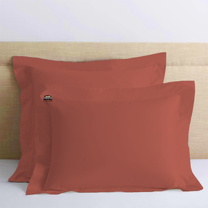 Brick Red Euro Sham Comfy Solid Sateen