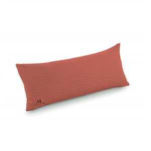 Brick Red Stripe Body Pillow Cover Comfy Sateen