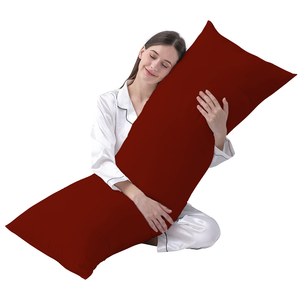 Burgundy Body Pillow Cover Solid Bliss Sateen