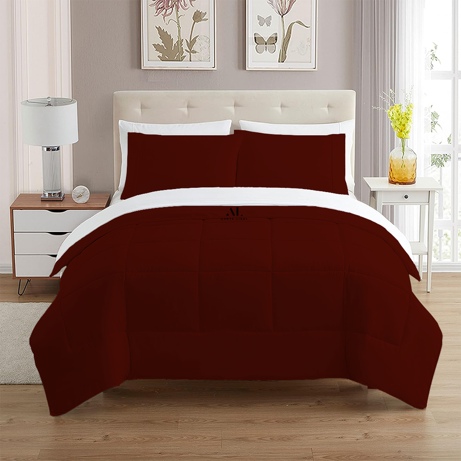 Burgundy comforter deals