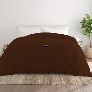 Chocolate Duvet Cover Solid Comfy Sateen