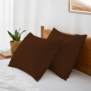 Chocolate Pillowcases Solid Comfy Sateen