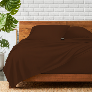 Chocolate Sheet Set Comfy Solid Sateen